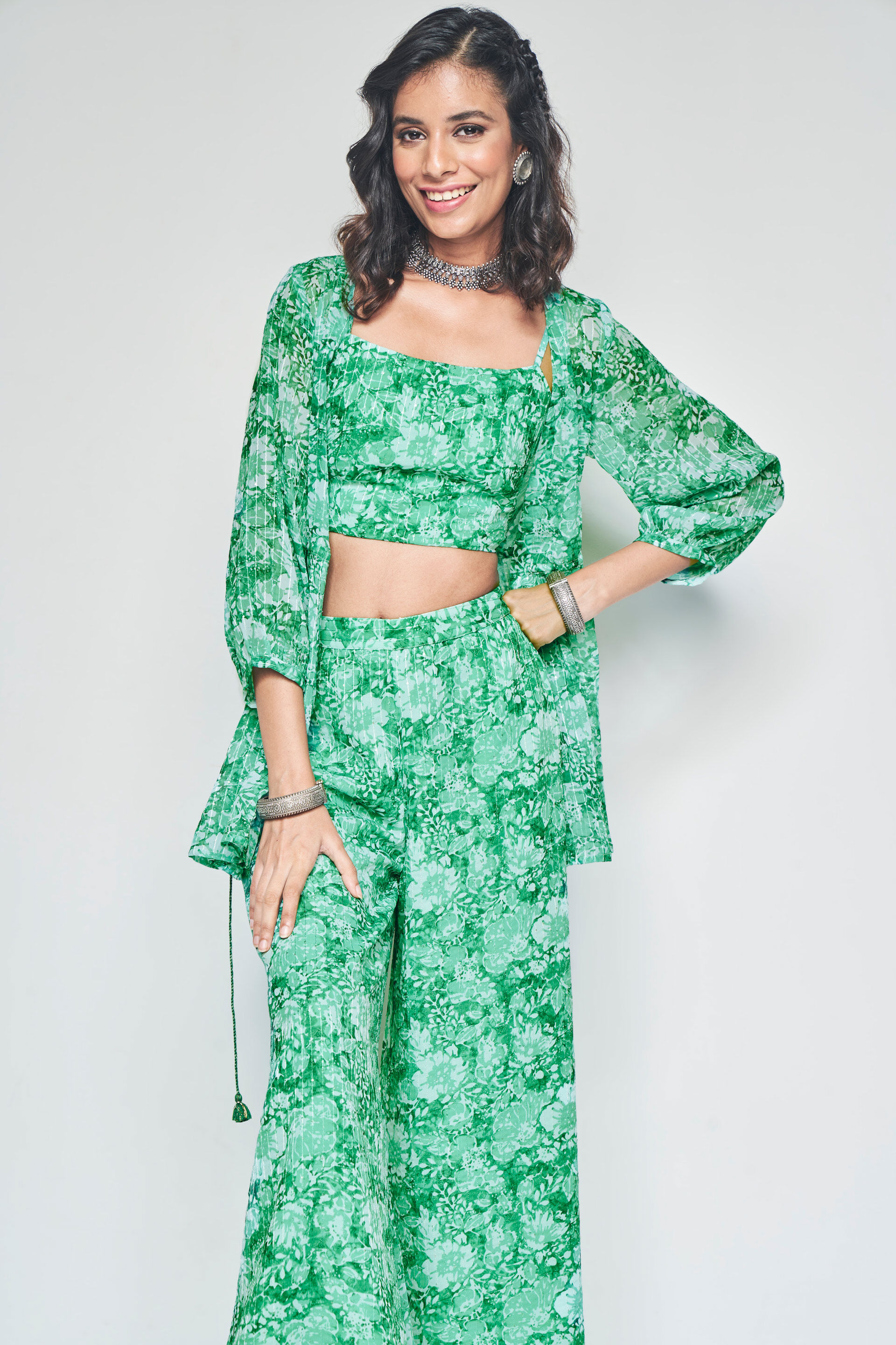 Seafoam Shrug Set, Green, image 3